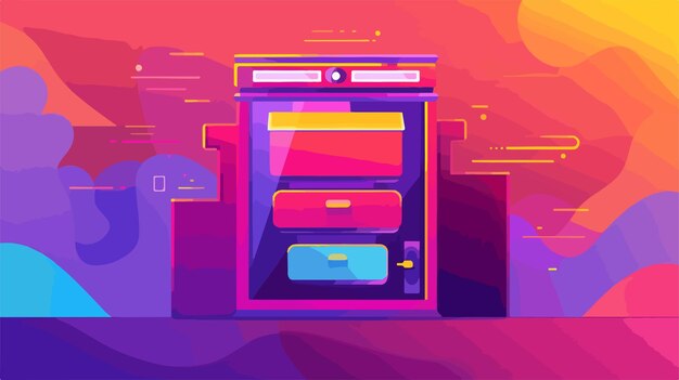retrowave ui ux elements window dialog design