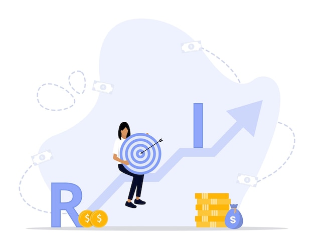 Return on investment roi concept illustration