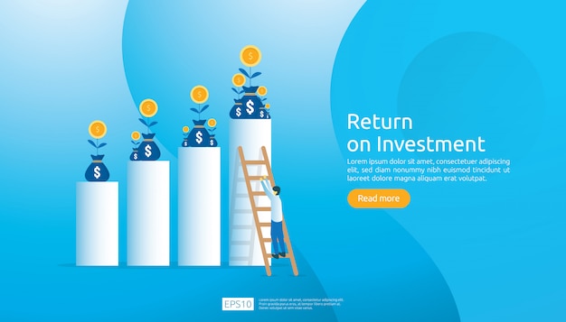 Return on investment roi web template