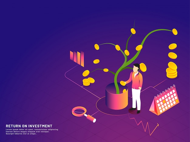 Return of investment concept.