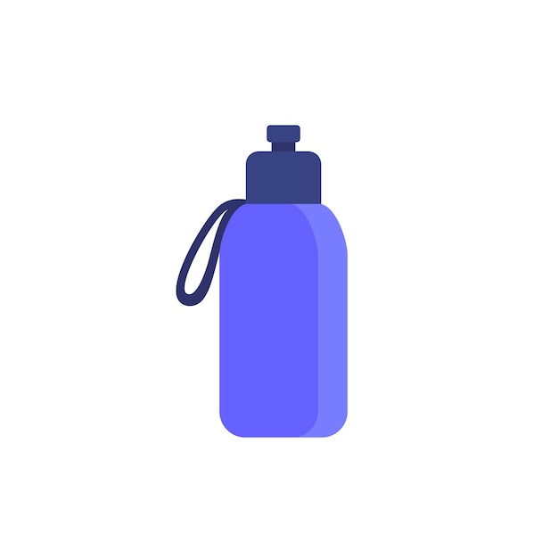 Vector reusable bottle for water icon flat vector