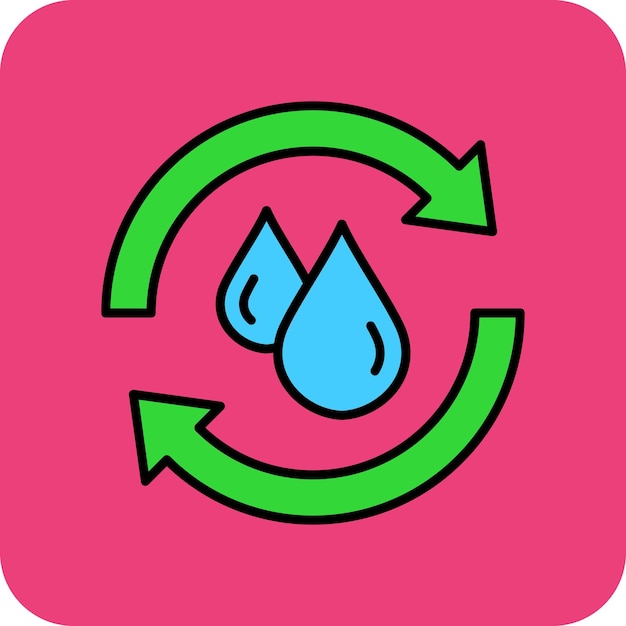 Vector reuse water icon