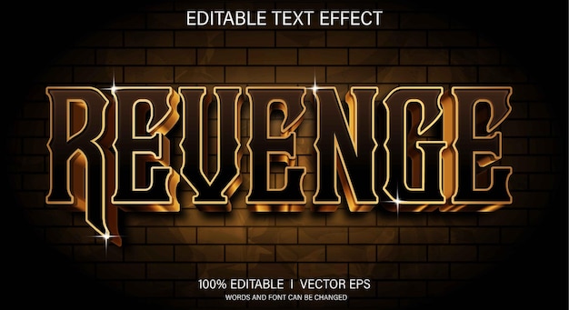 Revenge 3D ベクトルテキスト エフェクト