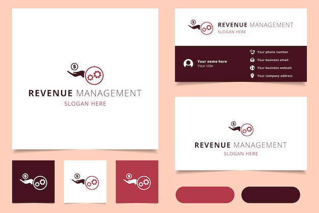 Revenue management logo design with editable slogan branding