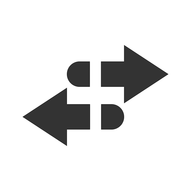 Vector reverse left right arrow icon