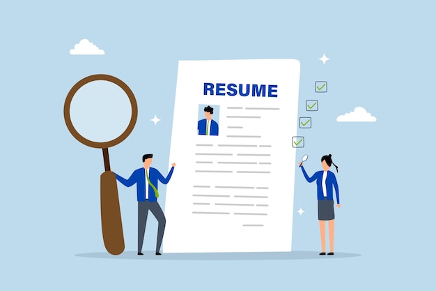 review candidate resume business people hr staff review candidate resume email