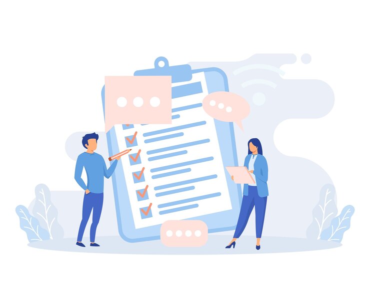 Vector review illustration. customer service and user experience concept. flat vector illustration