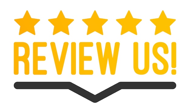 Review us User rating concept Review and rate us stars Business concept