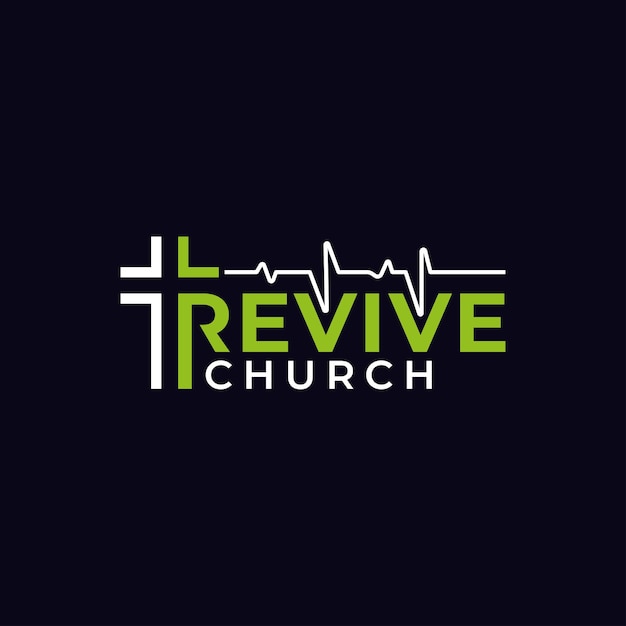 Vector revive church wordmark logo design vector template