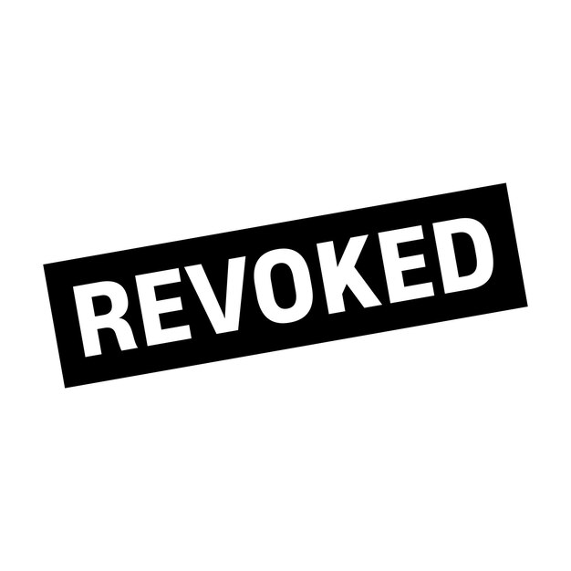 Premium Vector | Revoked StampRevoked Square Sign