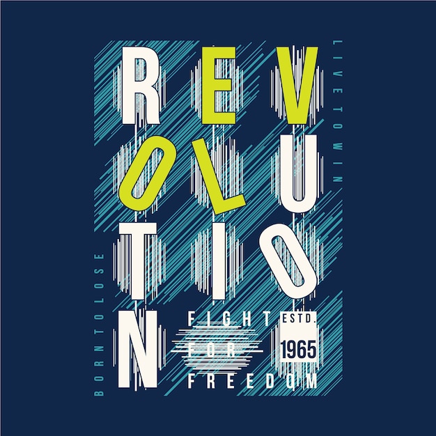 Revolution text graphic typography