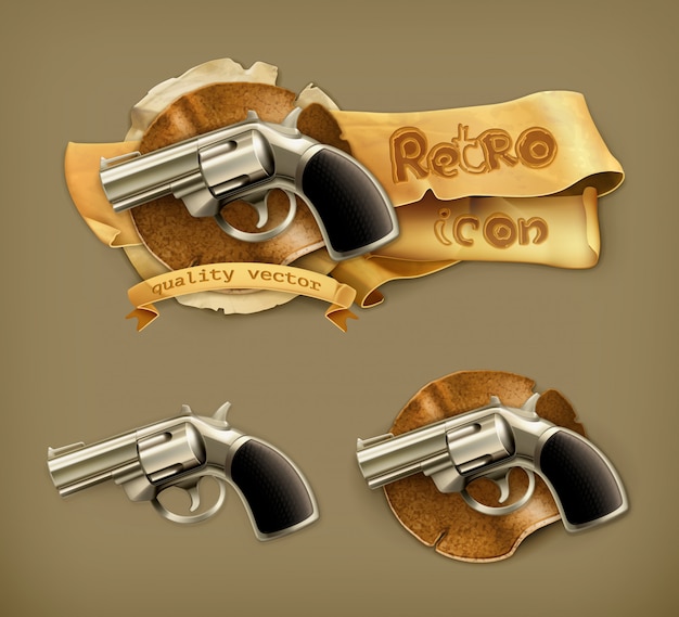 Vettore pistola revolver