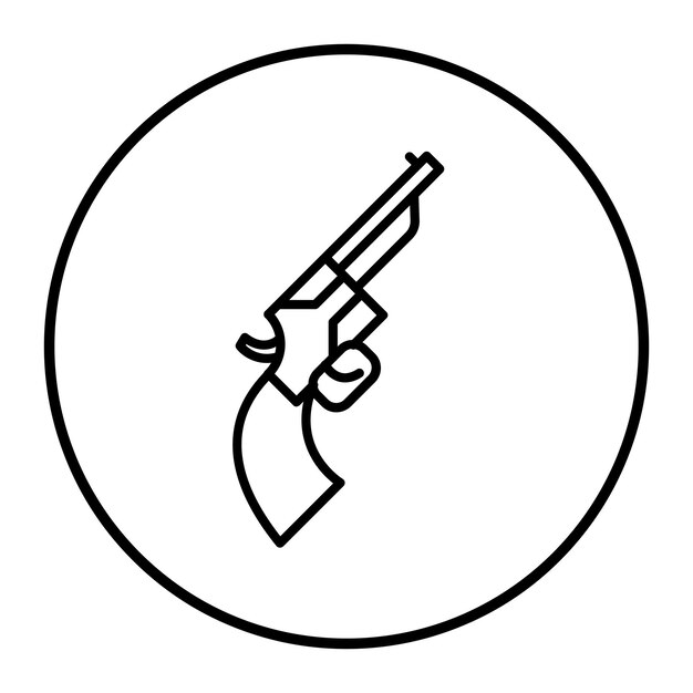 Revolver Vector Illustration