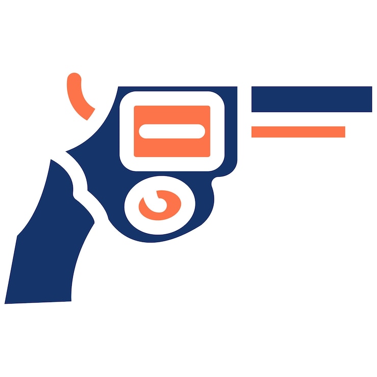 Vector revolver vector illustration