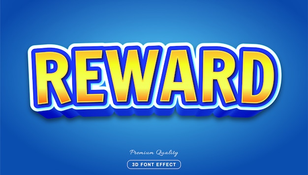  reward - editable text effect