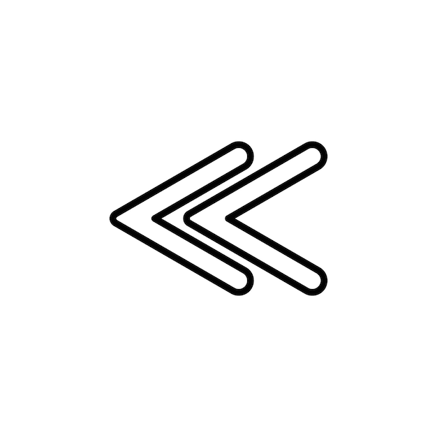 Rewind Arrow Icon for Media Playback Controls