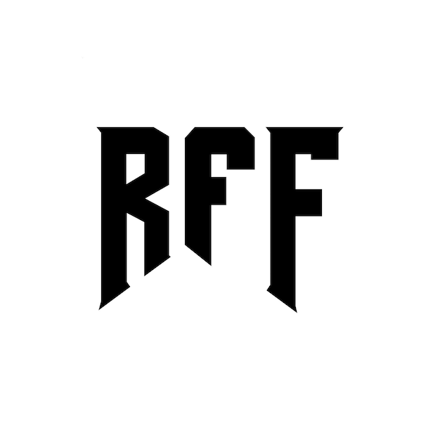 ロゴデザイン RFF ブラック&ホワイト