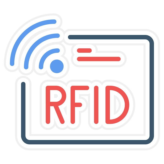 Rfid 라인 일러스트레이션