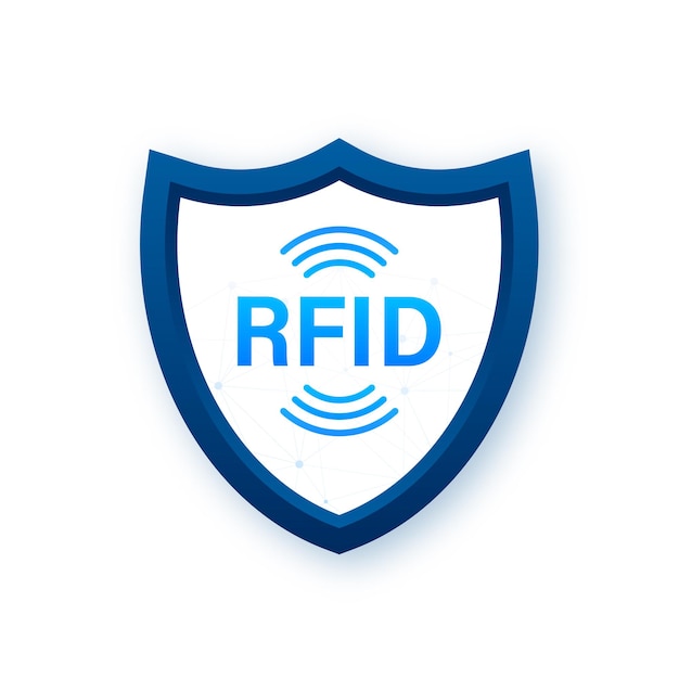 RFID-radiofrequentie-identificatie. Technologieconcept. Digitale technologie. Vector voorraad illustratie.