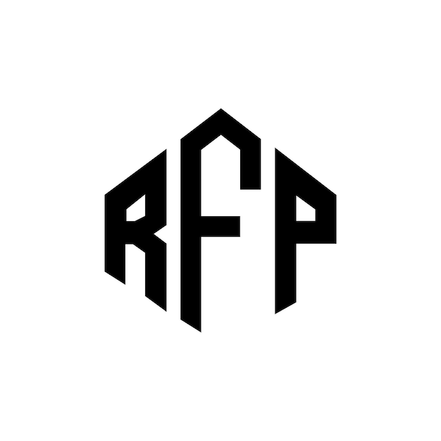 ベクトル rfp フォーマット ロゴ フォーム rfp ポリゴン フォーム フォーム ロゴ デザイン rfp ヘクサゴン ベクトル ロゴ テンプレート ホワイト&ブラック カラー rfp モノグラム ビジネス&リアルエステート ロゴ