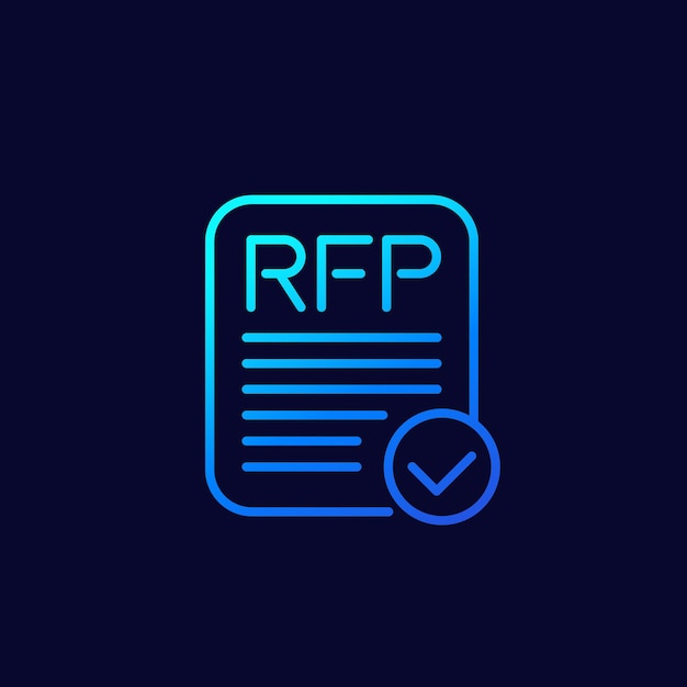 Значок линии rfp для интернета