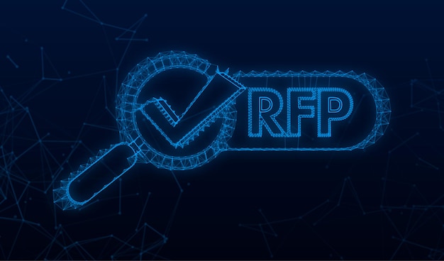 Запрос rfp на значок сплетения предложения векторная иллюстрация