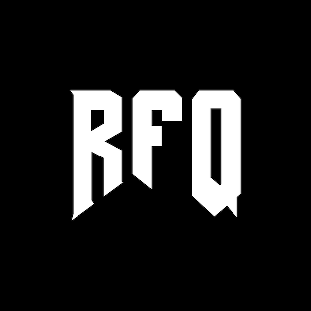 ロゴデザイン 黒と白の色の組み合わせ ロゴデザイン RFQ ベクトル RFQ アイコン RFQ アルファベット RFQ タイポグラフィー ロゴデザイン