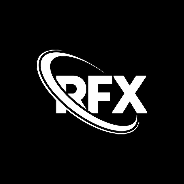 RFX 로고: RFX 글자 로고 디자인: RFX 이니셜, 원과 대문자 모노그램 로고, 기술 사업 및 부동산 브랜드를 위한 RFX 타이포그래피