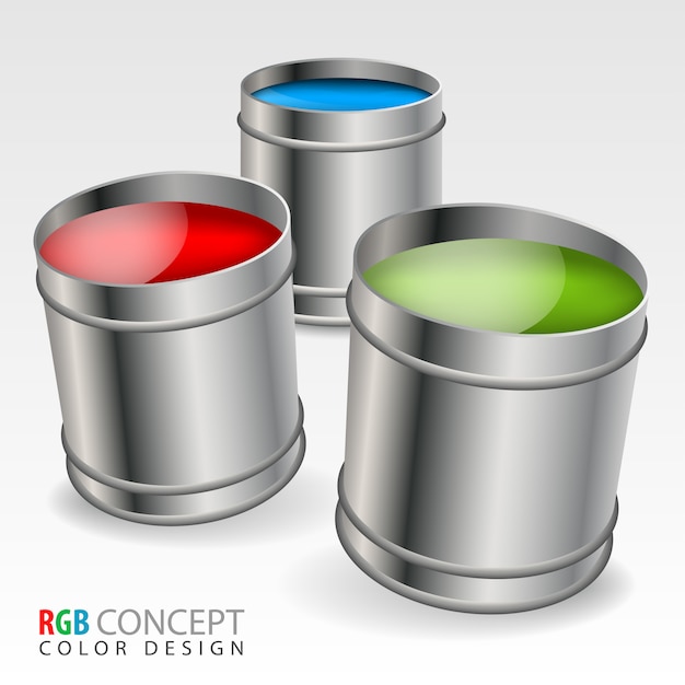 Vector rgb buckets color