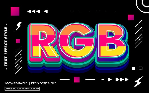 Rgb text effect template