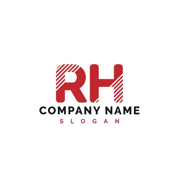 Swoosh Letter RH Logo Design Vector Template. Water Wave RH Logo Vector.  Stock Vector | Adobe Stock