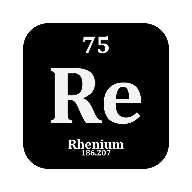 Vector rhenium chemistry iconchemical element in the periodic table