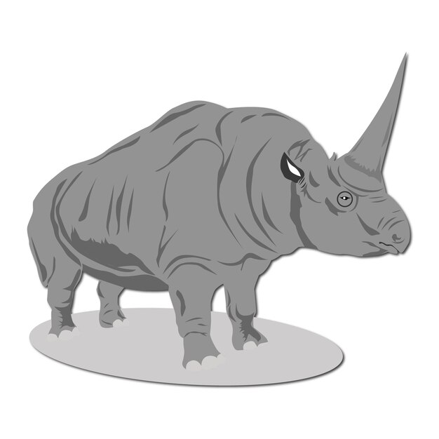 Vector rhino animal vector