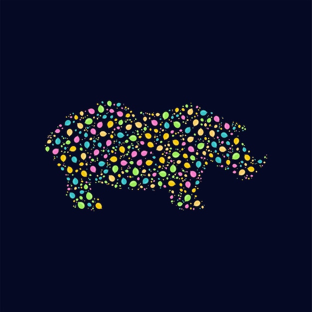 Rhino design pop art