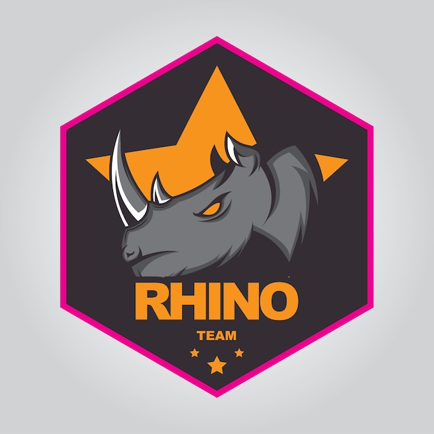 Vector rhino design template