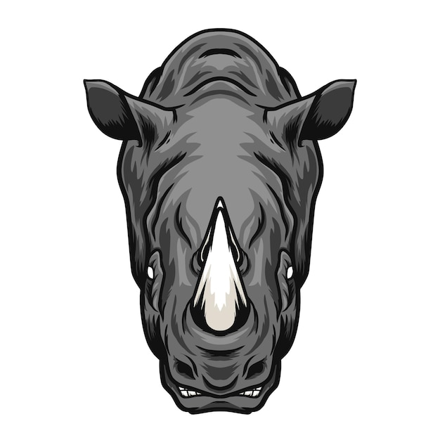 Rhino head illustration