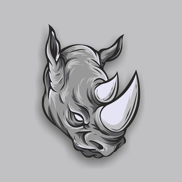 Vector rhino head logo