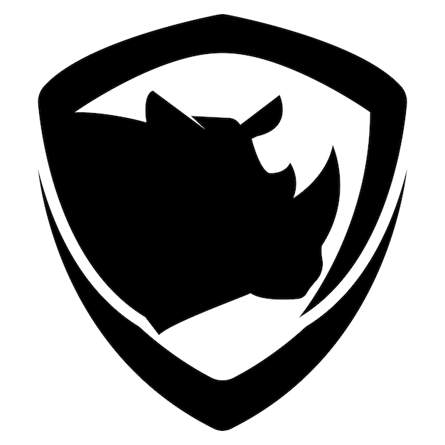 Rhino icon logoillustration design template