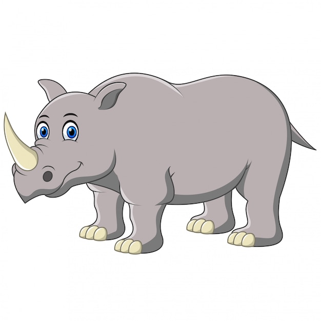 Vettore rinoceronte isolato