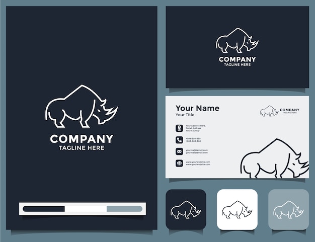 rhino logo and business card