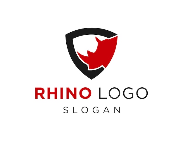 Rhino logo design created using the Corel Draw 2018 application with a white background