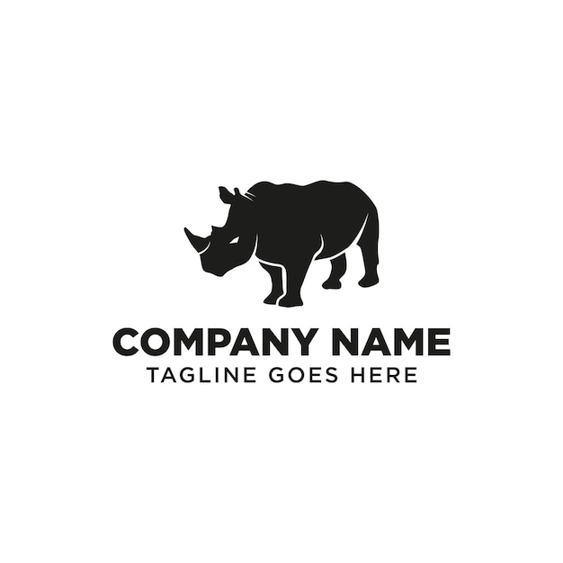 Rhino logo design template