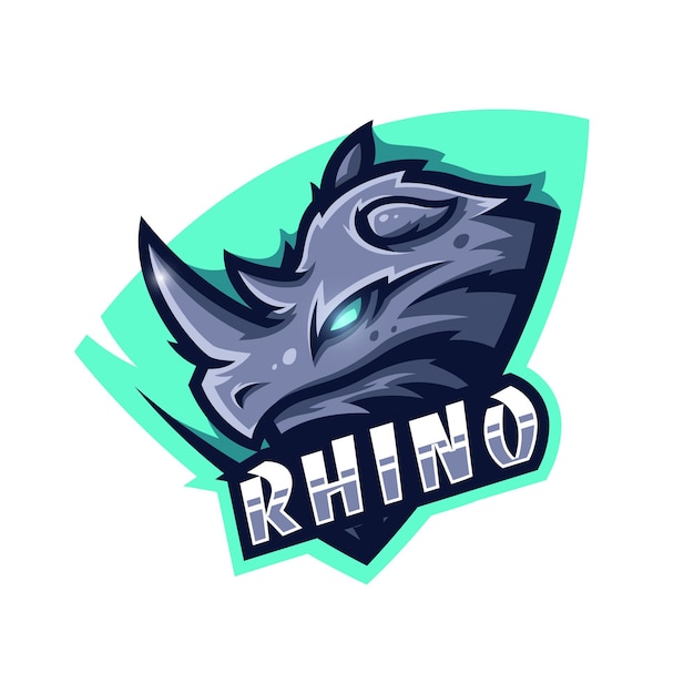 벡터 rhino 로고 디자인