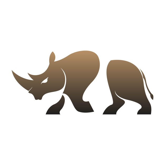 Vector rhino logo icon design