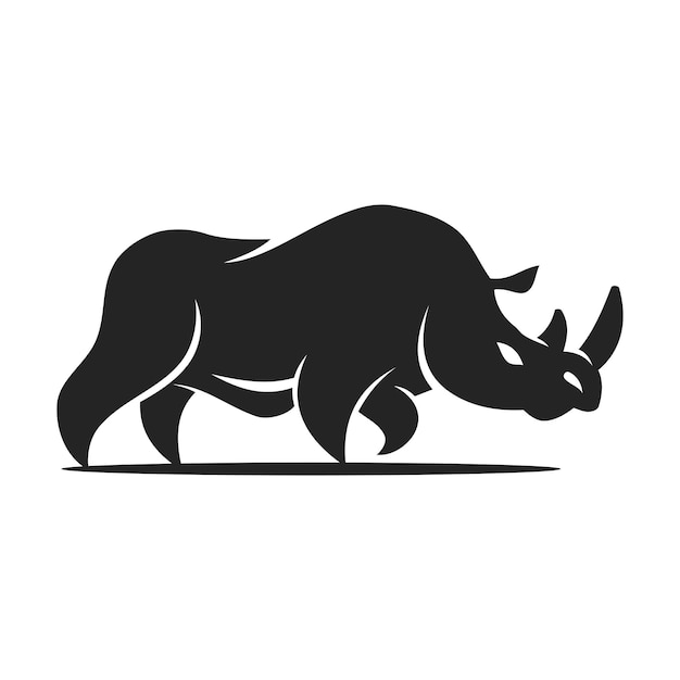 Вектор Шаблон логотипа rhino изолированная идентификация бренда икона абстрактная векторная графика