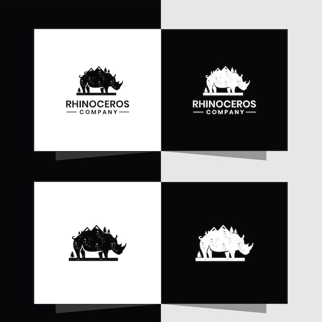 Vettore design gaphic di vettore del logo di rhino