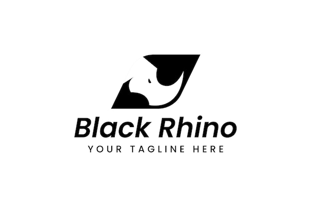 Vector rhino logo vector icon illustration