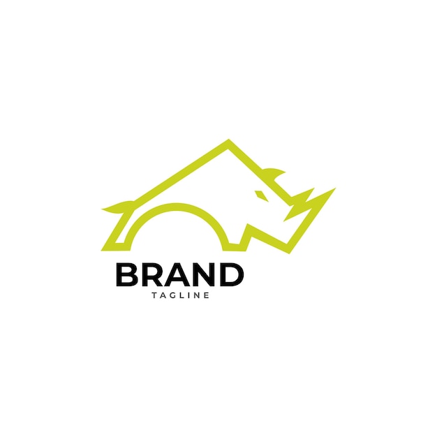 귀하의 브랜드 또는 비즈니스를 위한 rhino 로고.