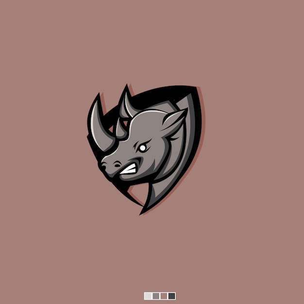 Vector rhino logos mascot