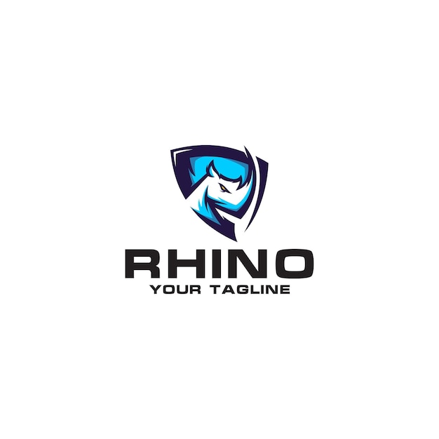 Logo scudo rinoceronte con biglietto da visita